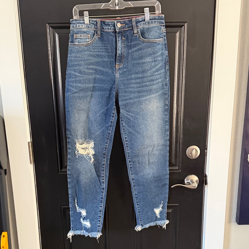 Cello Ankle-Length Distressed Denim Jeans
